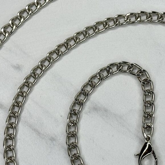 Silver Tone Chain Link Purse Handbag Replacement Strap ✨ - Picture 8 of 11